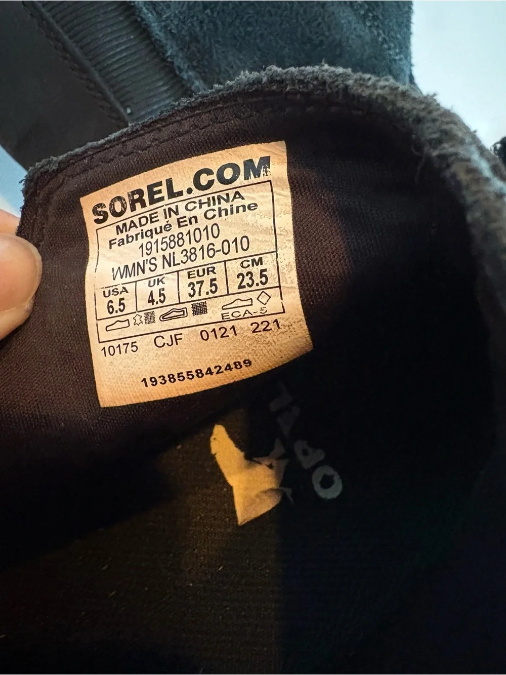 Sorel Evie Women's Black Leather & nu buk Chelsea Ankle Booties size 6.5